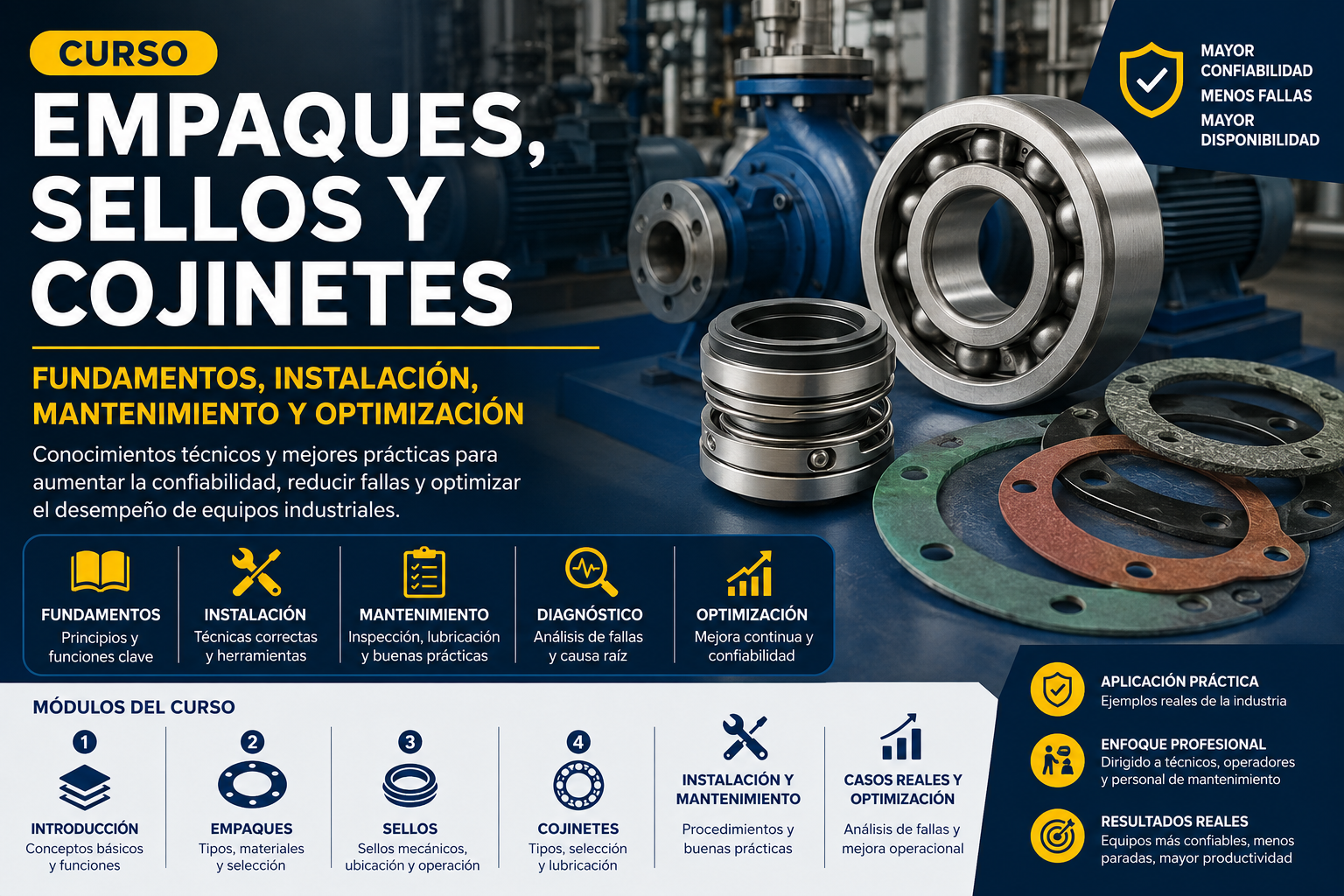 Empaques, sellos y cojinetes